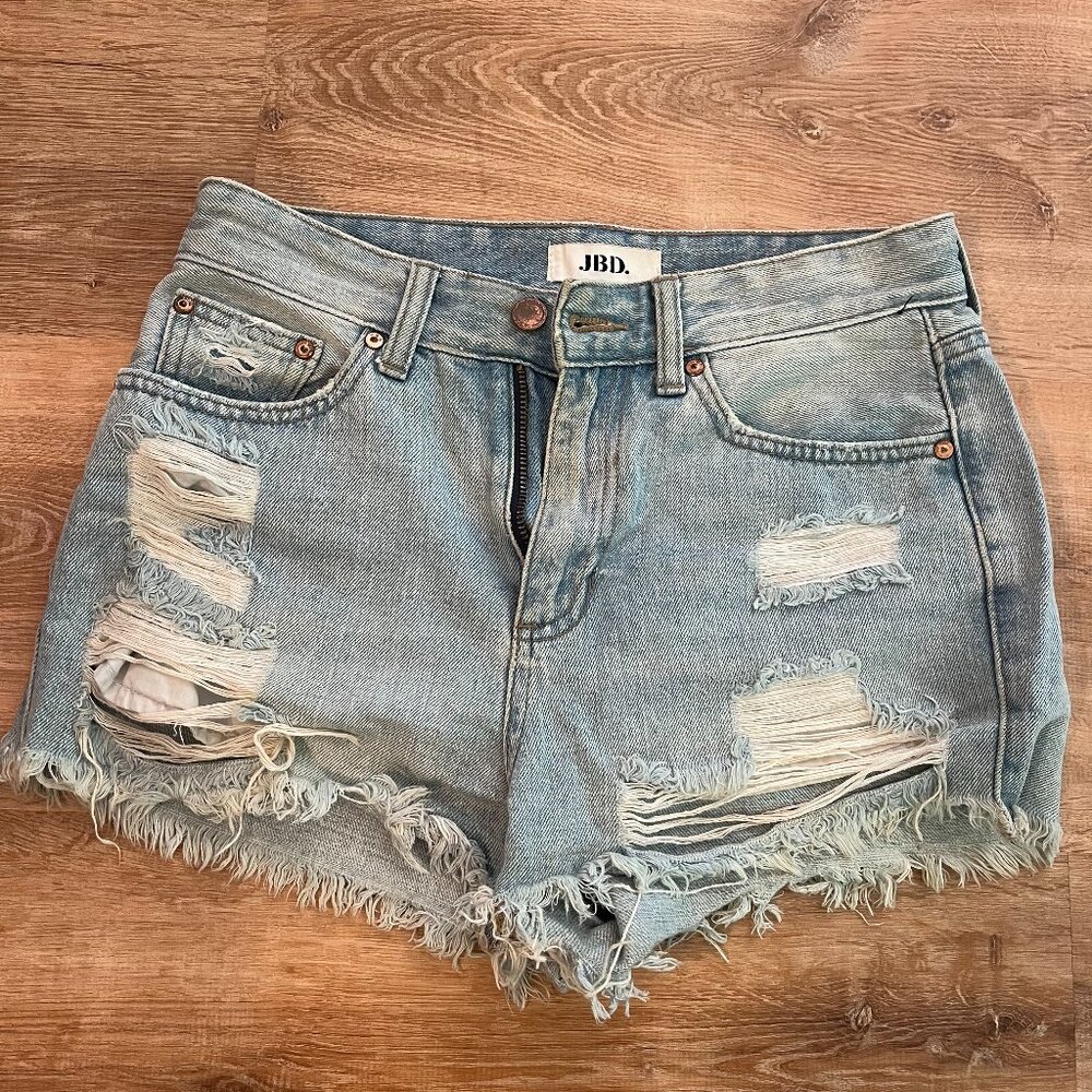 JBD Vintage Distressed Denim Jean Shorts S